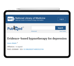 Um tablet com um artigo científico na tela